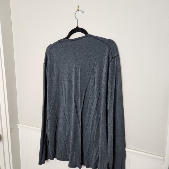 LULULEMON Grey Long Sleeve Henley Top - Picture 4 of 5